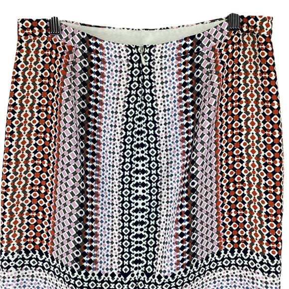 J.Crew Skirt Size 6 Pencil Drapery Geometric Print Pink Geo Lined - Picture 7 of 8